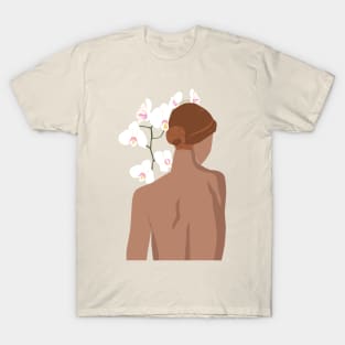 Woman With Orchid T-Shirt